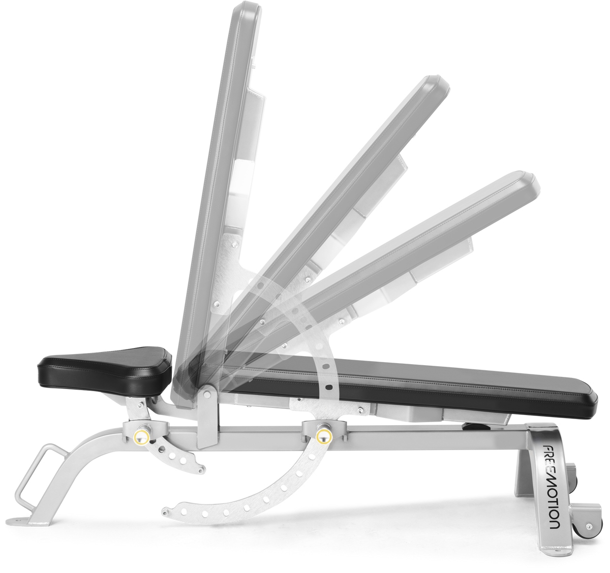Adjustable Bench backrest range of motion