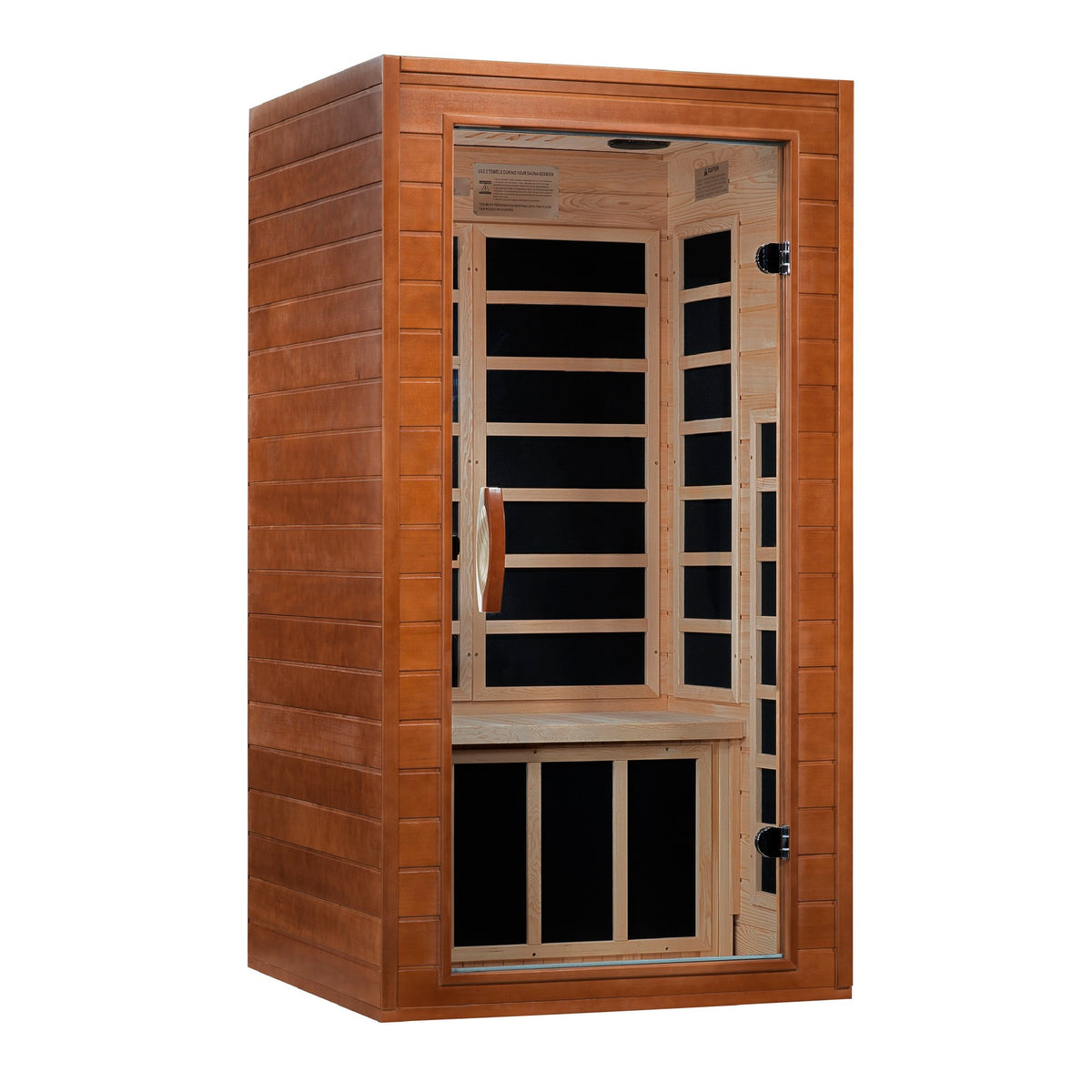 Dynamic Avila Elite 1-2-Person Ultra Low EMF FAR Infrared Sauna, side angle view