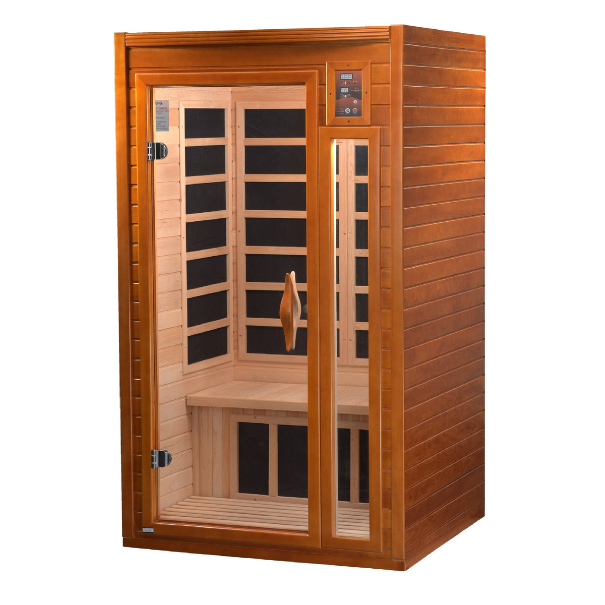 Dynamic Barcelona 1-2-Person Low EMF FAR Infrared Sauna, front angle view