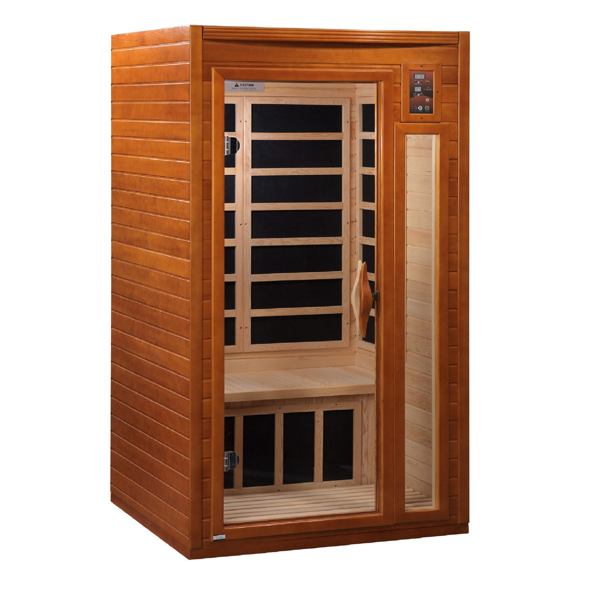 Dynamic Barcelona 1-2-Person Low EMF FAR Infrared Sauna, side angle view