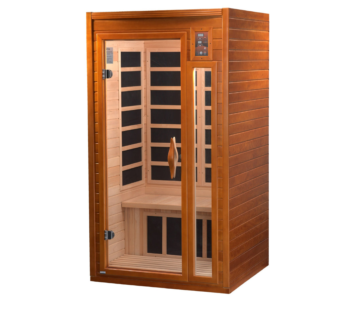 Dynamic Barcelona Elite 1-2-Person Ultra Low EMF FAR Infrared Sauna, front angle view