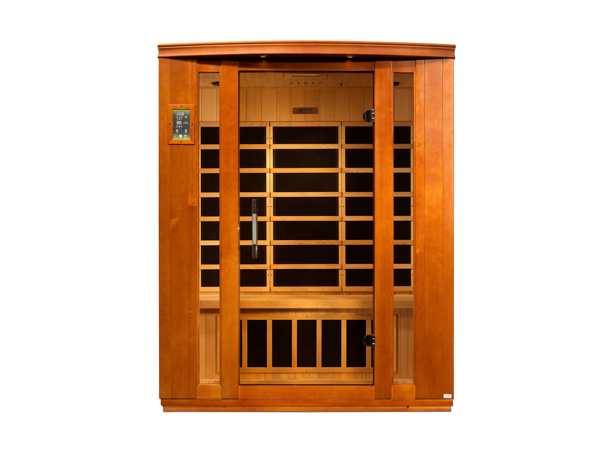 Dynamic Bellagio 3-Person Low EMF FAR Infrared Sauna, front view