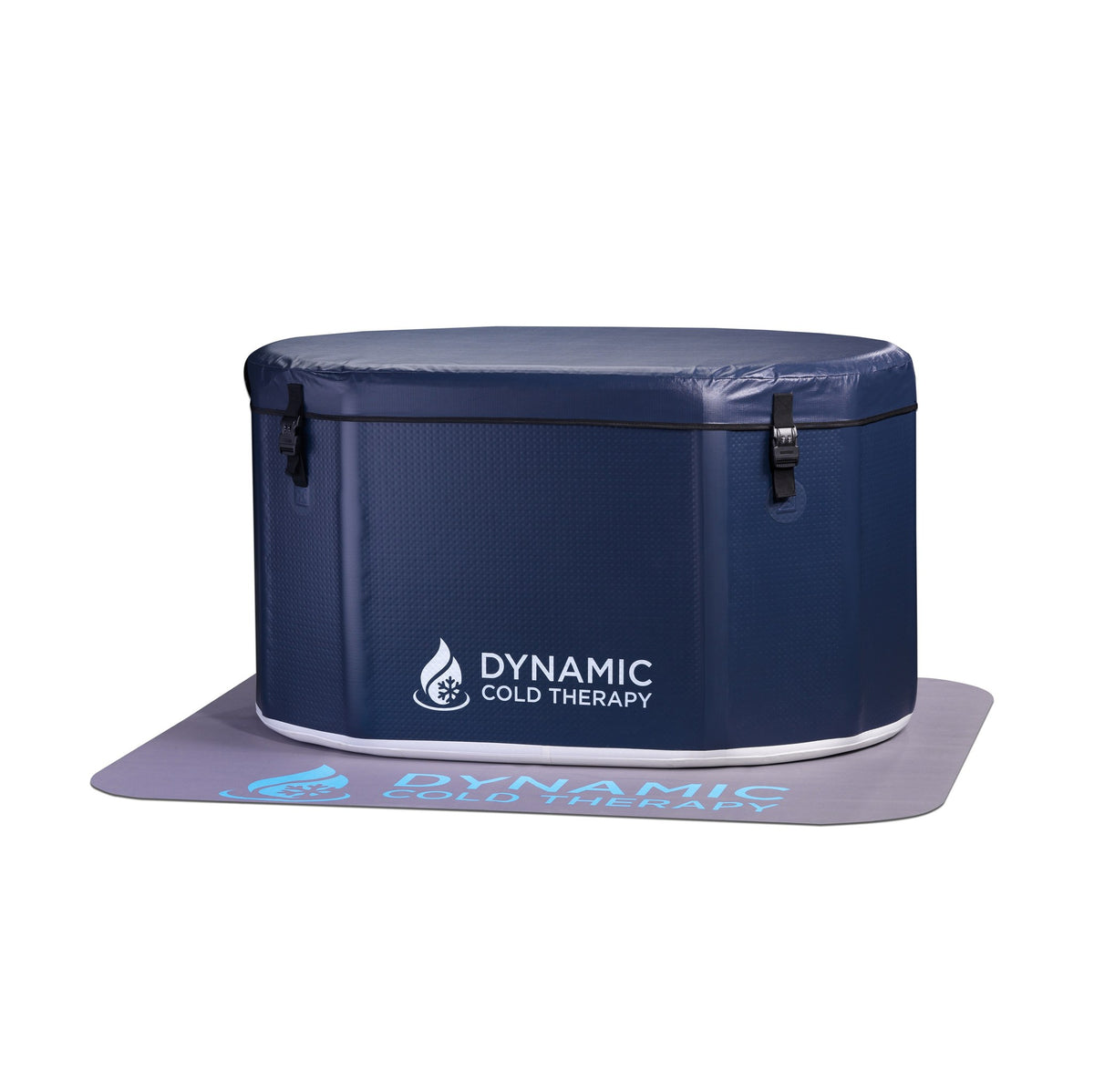 Dynamic Cold Therapy Inflatable Oval Cold Plunge Tub, with the cover on