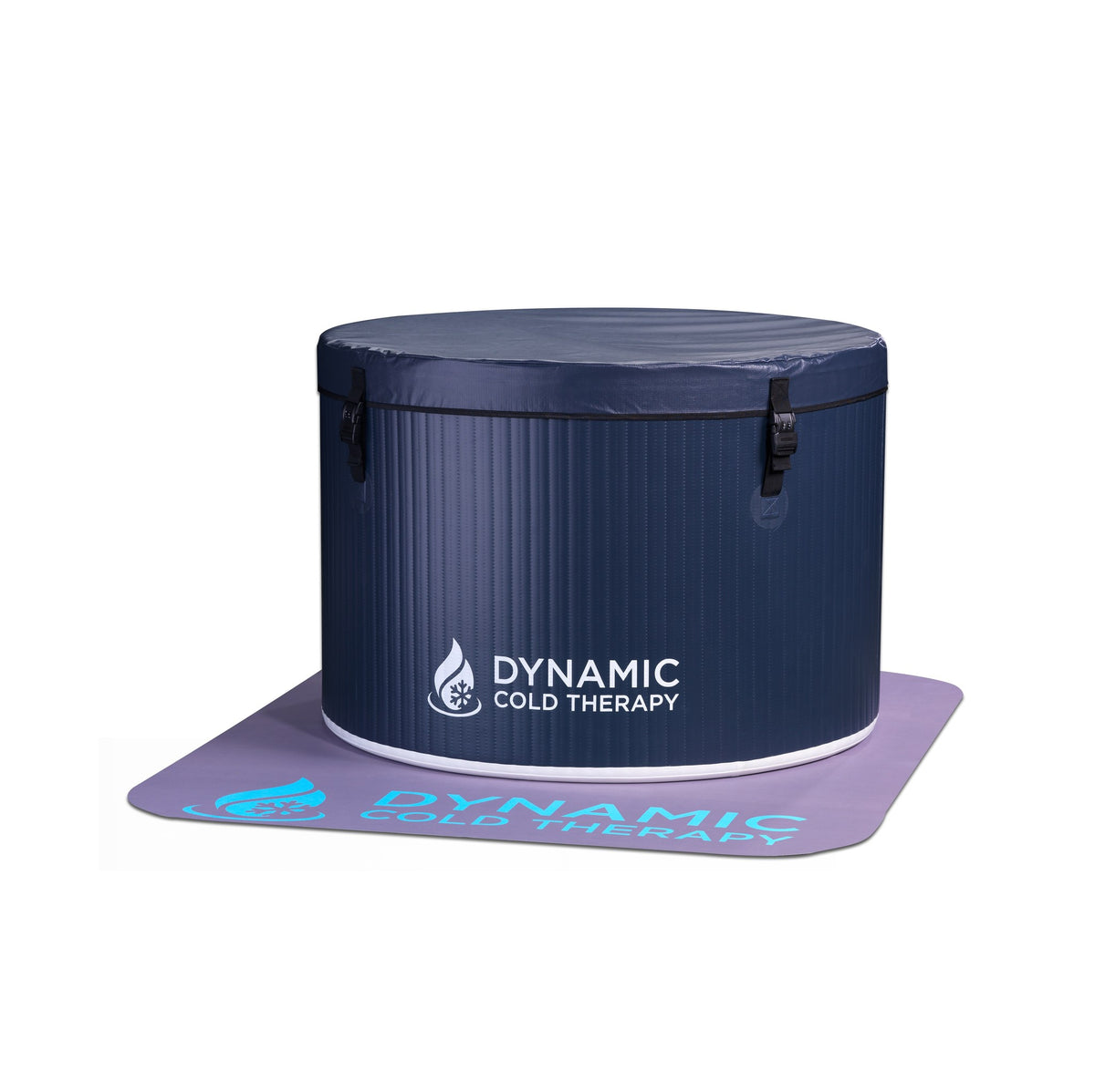 Dynamic Cold Therapy Inflatable Round Cold Plunge Tub, with the cover on