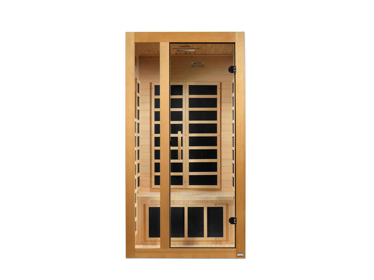 Dynamic Gracia 1-2-Person Low EMF FAR Infrared Sauna, front view