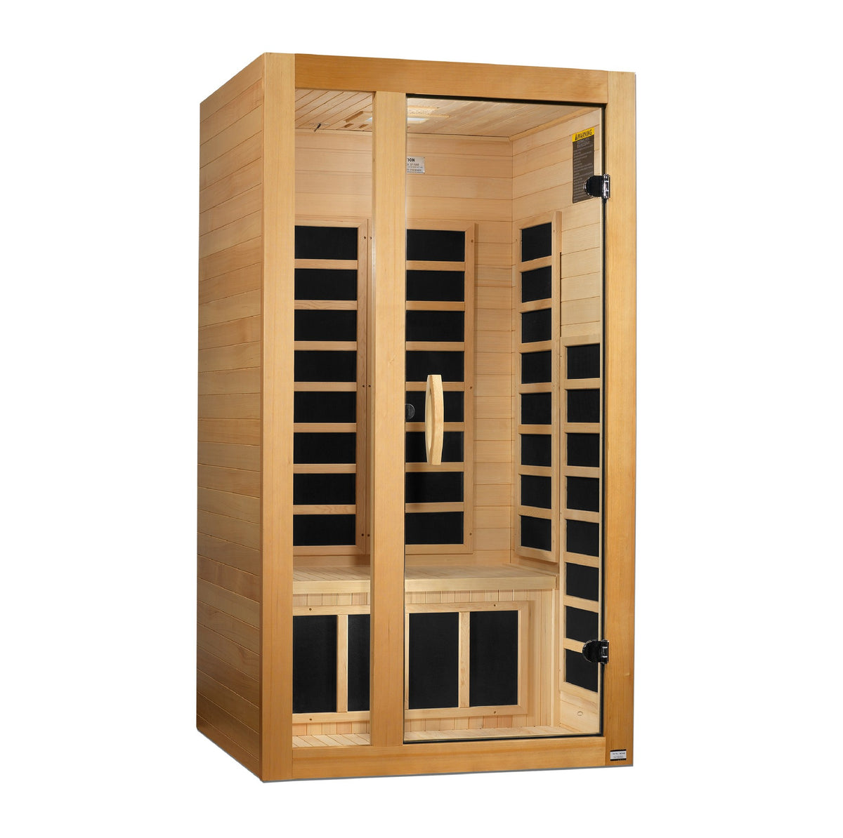 Dynamic Gracia Elite 1-2-Person Ultra Low EMF FAR Infrared Sauna, side angle view