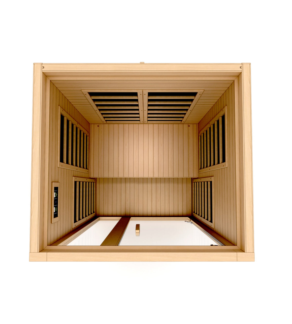 Dynamic Gracia Elite 1-2-Person Ultra Low EMF FAR Infrared Sauna, interior from above