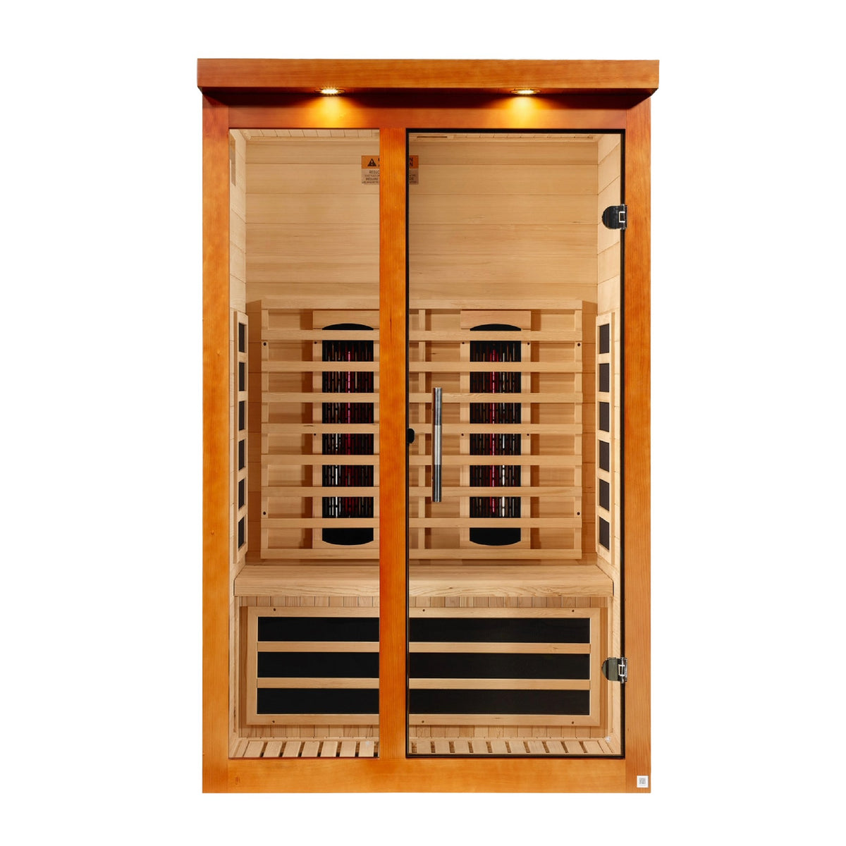 Dynamic Llumeneres 2-Person Full Spectrum Near Zero EMF FAR Infrared Sauna, front view