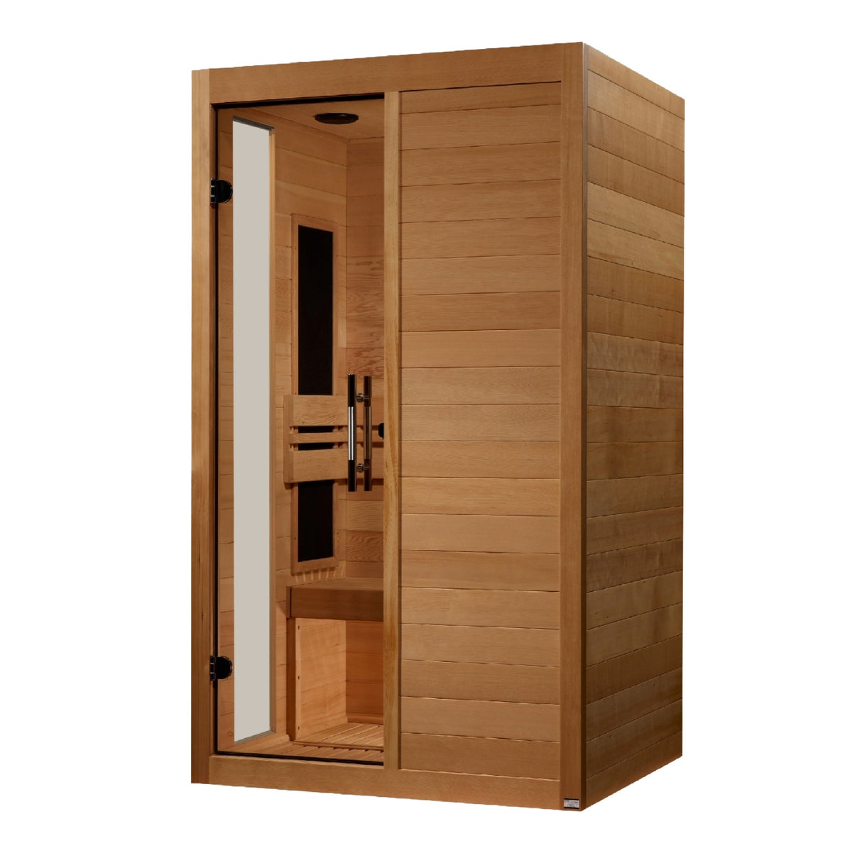 Dynamic Lucca 2-Person Low EMF FAR Infrared Sauna, side angle view