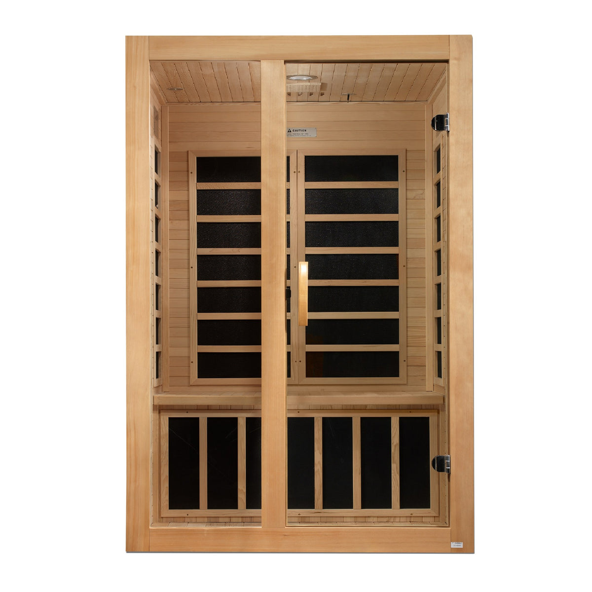 Dynamic Santiago 2-Person Low EMF FAR Infrared Sauna, front view
