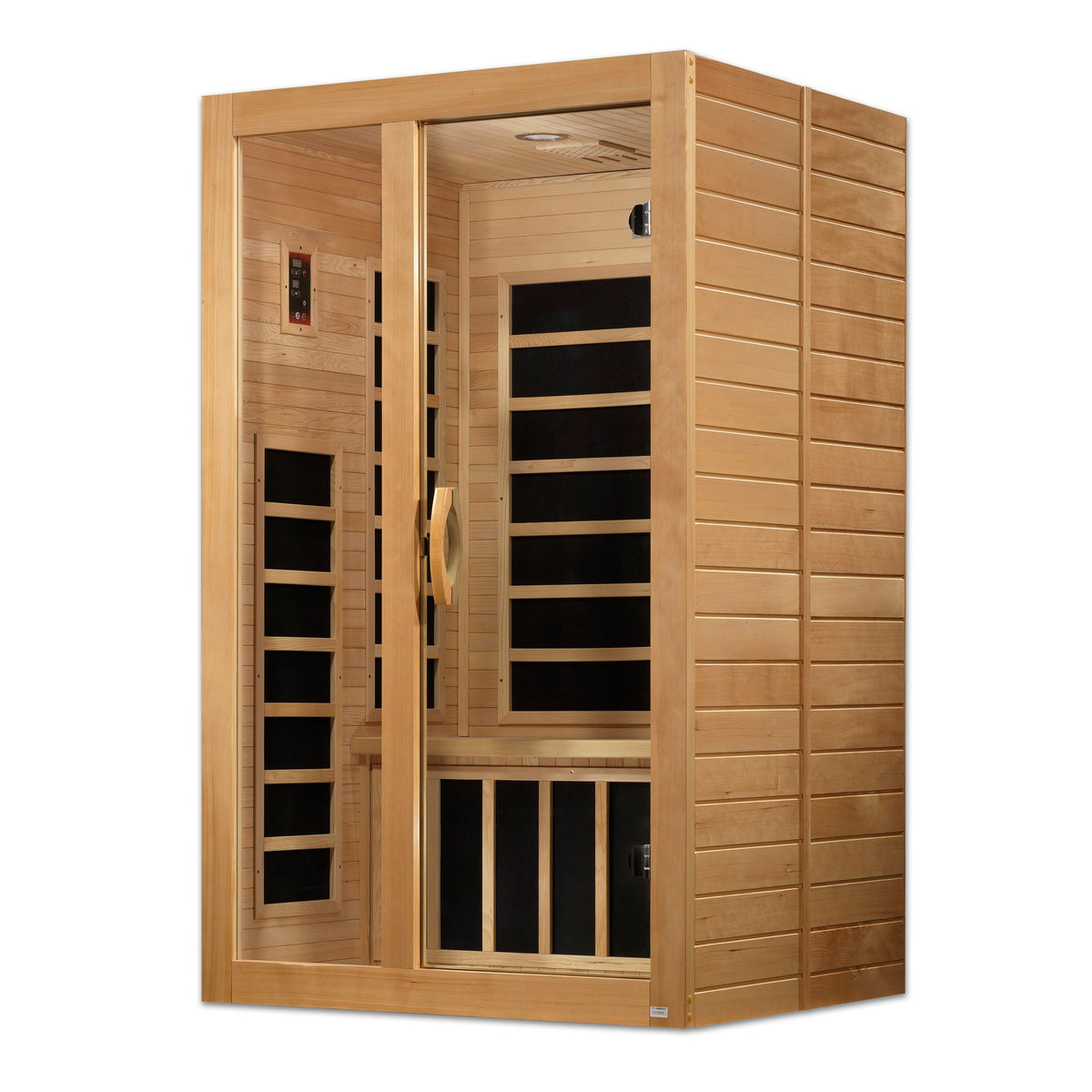 Dynamic Santiago 2-Person Low EMF FAR Infrared Sauna, side angle view