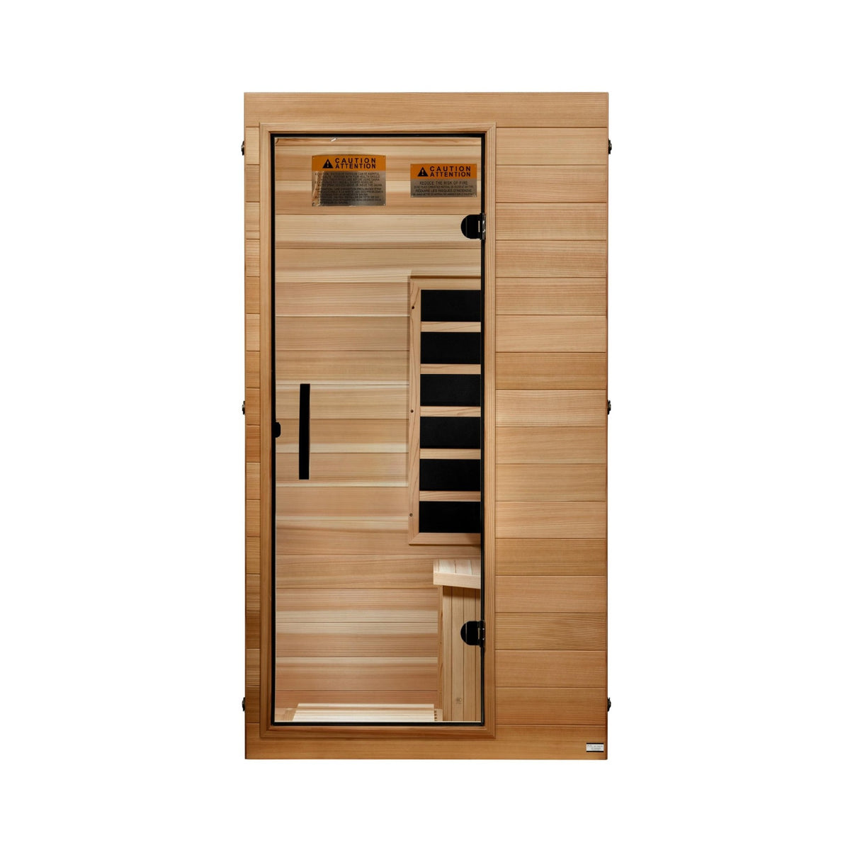 Dynamic Sicily Elite 1-Person Compact Ultra Low EMF FAR Infrared Sauna, front view