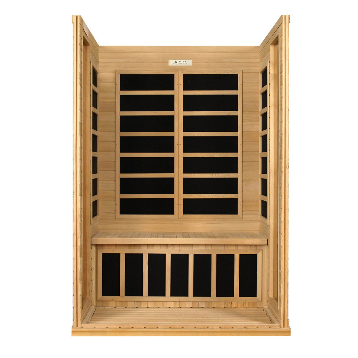 Dynamic Versailles 2-Person Low EMF FAR Infrared Sauna, interior with heating panels