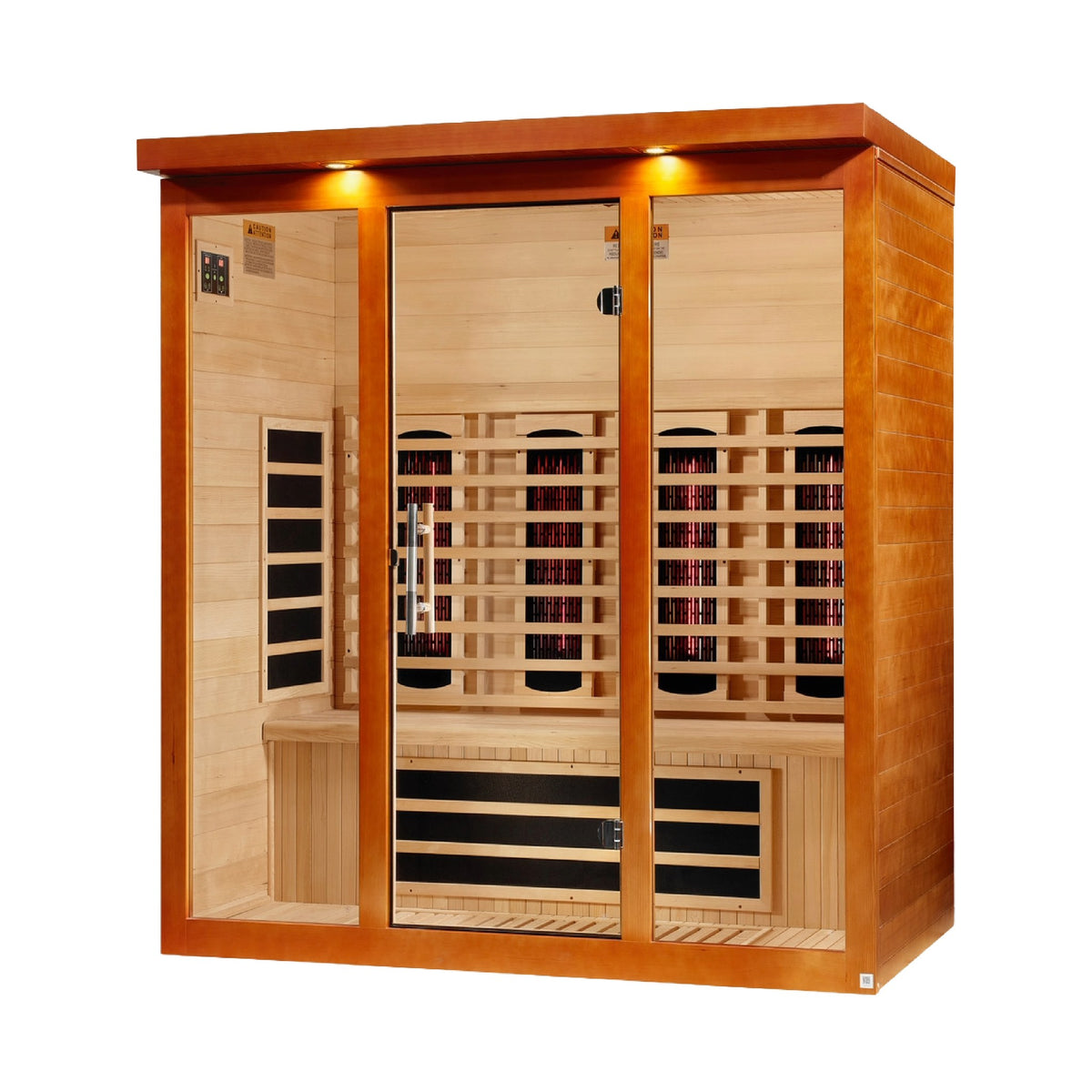 Dynamic Vila Grande 4-Person Full Spectrum Near Zero EMF FAR Infrared Sauna, front angle view