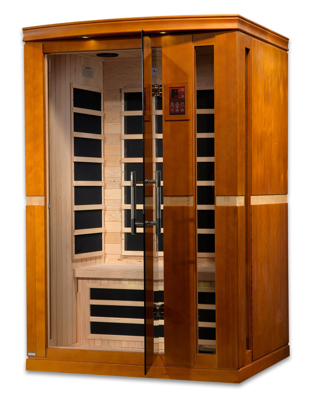 Dynamic Vittoria Elite 2-Person Ultra Low EMF FAR Infrared Sauna, with the door open