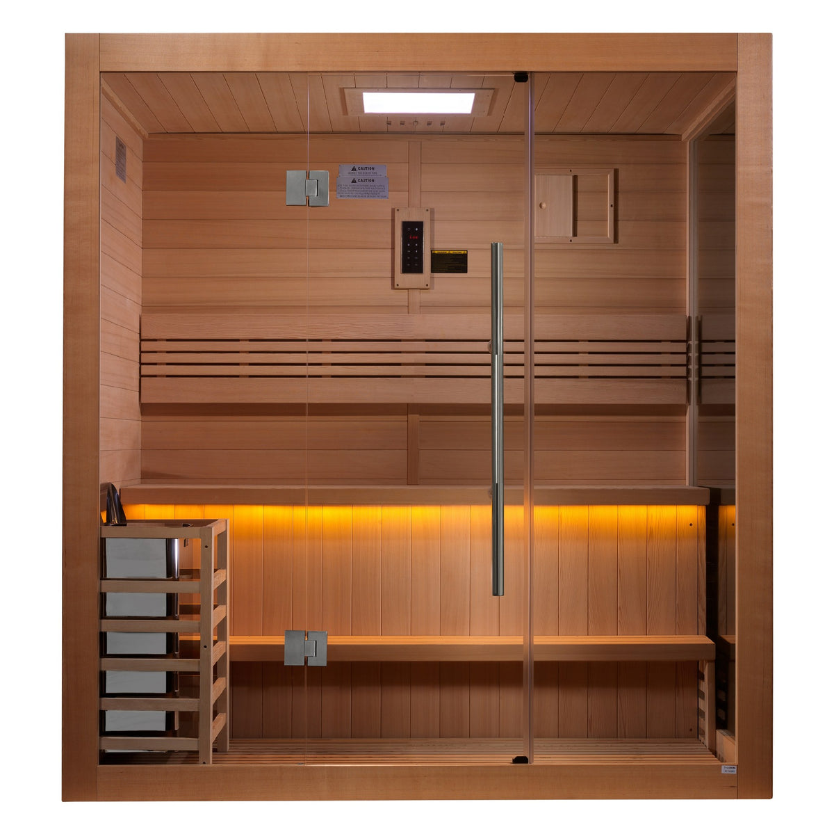 Golden Designs Forssa 3-Person Traditional Indoor Sauna, front view