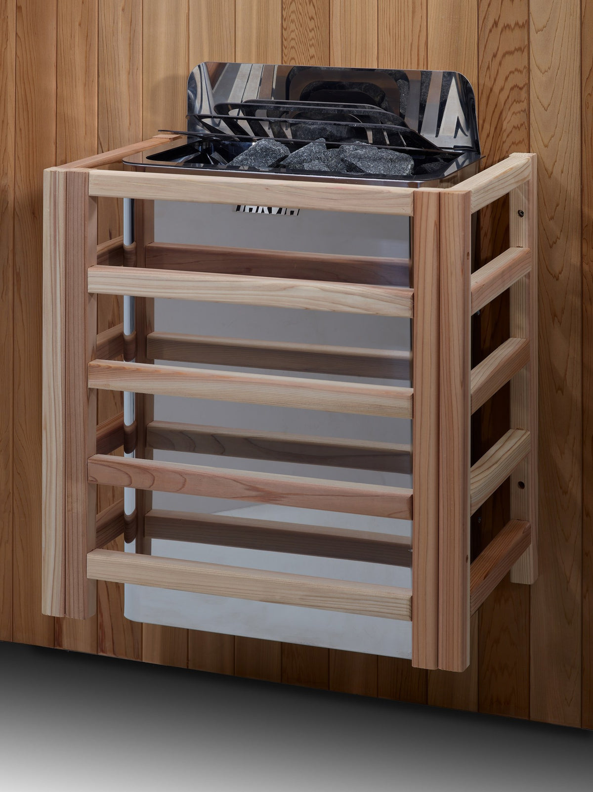 Golden Designs Forssa sauna stove with wood guard