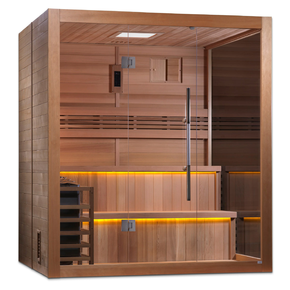 Golden Designs Kuusamo 6-Person Traditional Indoor Sauna, front angle view