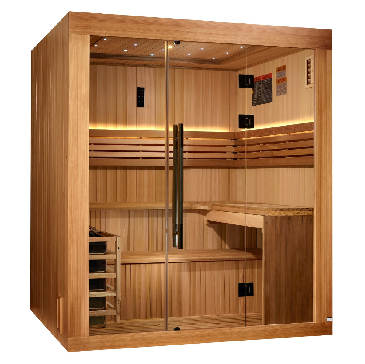 Golden Designs Osla 6-Person Traditional Indoor Sauna, front angle view