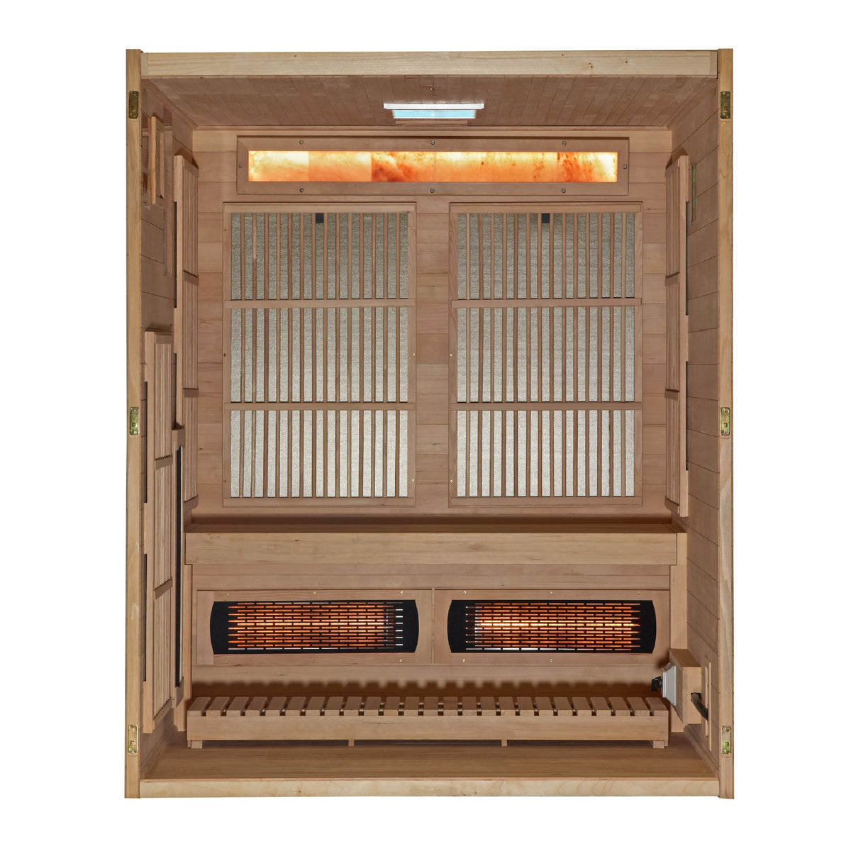 Golden Designs Soria 3-Person Hybrid Indoor Sauna, interior view