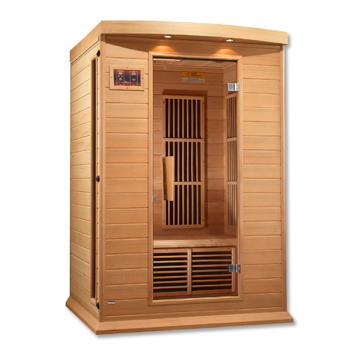 Maxxus 2-Person Low EMF FAR Infrared Sauna, front angle view