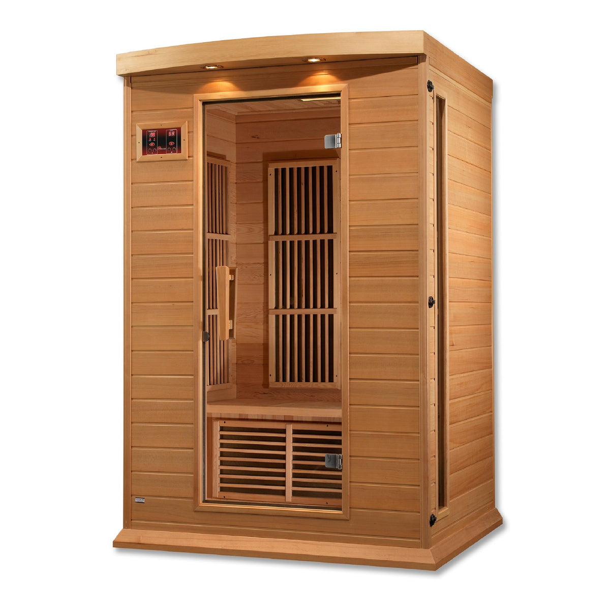 Maxxus 2-Person Low EMF FAR Infrared Sauna, side angle view