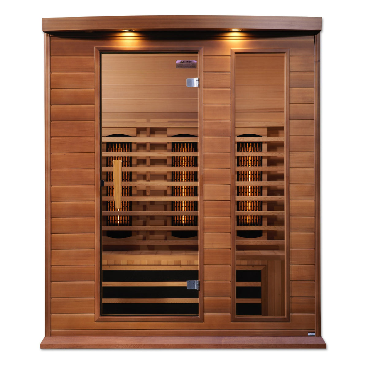 Maxxus 3-Person Full Spectrum Near Zero EMF FAR Infrared Sauna, front view