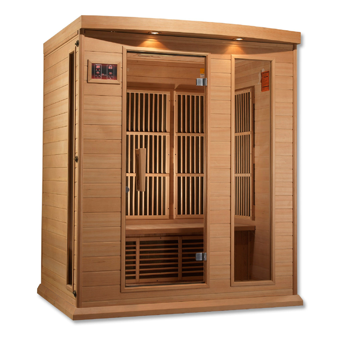 Maxxus 3-Person Low EMF FAR Infrared Sauna, front angle view