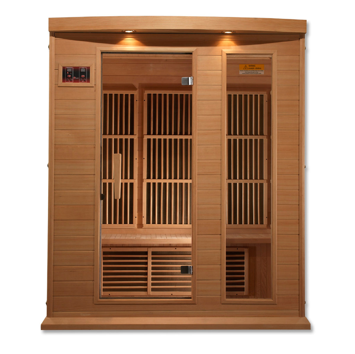 Maxxus 3-Person Low EMF FAR Infrared Sauna, front view