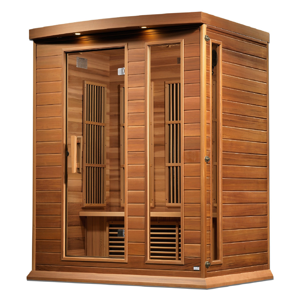 Maxxus 3-Person Low EMF FAR Infrared Sauna, side angle view