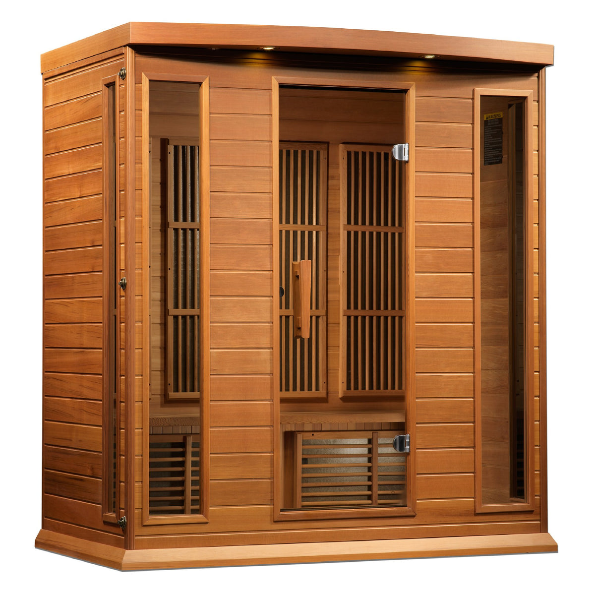 Maxxus 4-Person Near Zero EMF FAR Infrared Sauna, side angle view