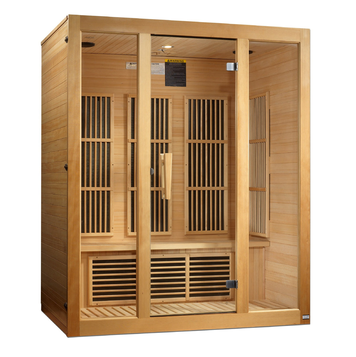 Maxxus Bellevue 3-Person Low EMF FAR Infrared Sauna, side angle view