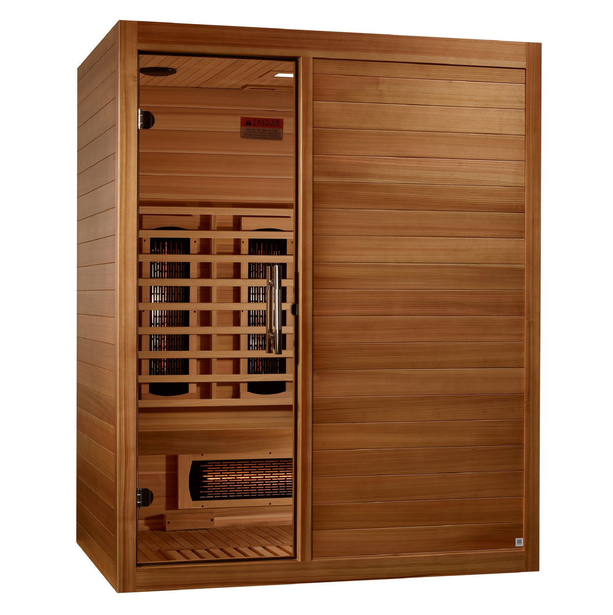 Maxxus S-Line Yoga 3-Person Full Spectrum Near Zero EMF FAR Infrared Sauna, front angle view