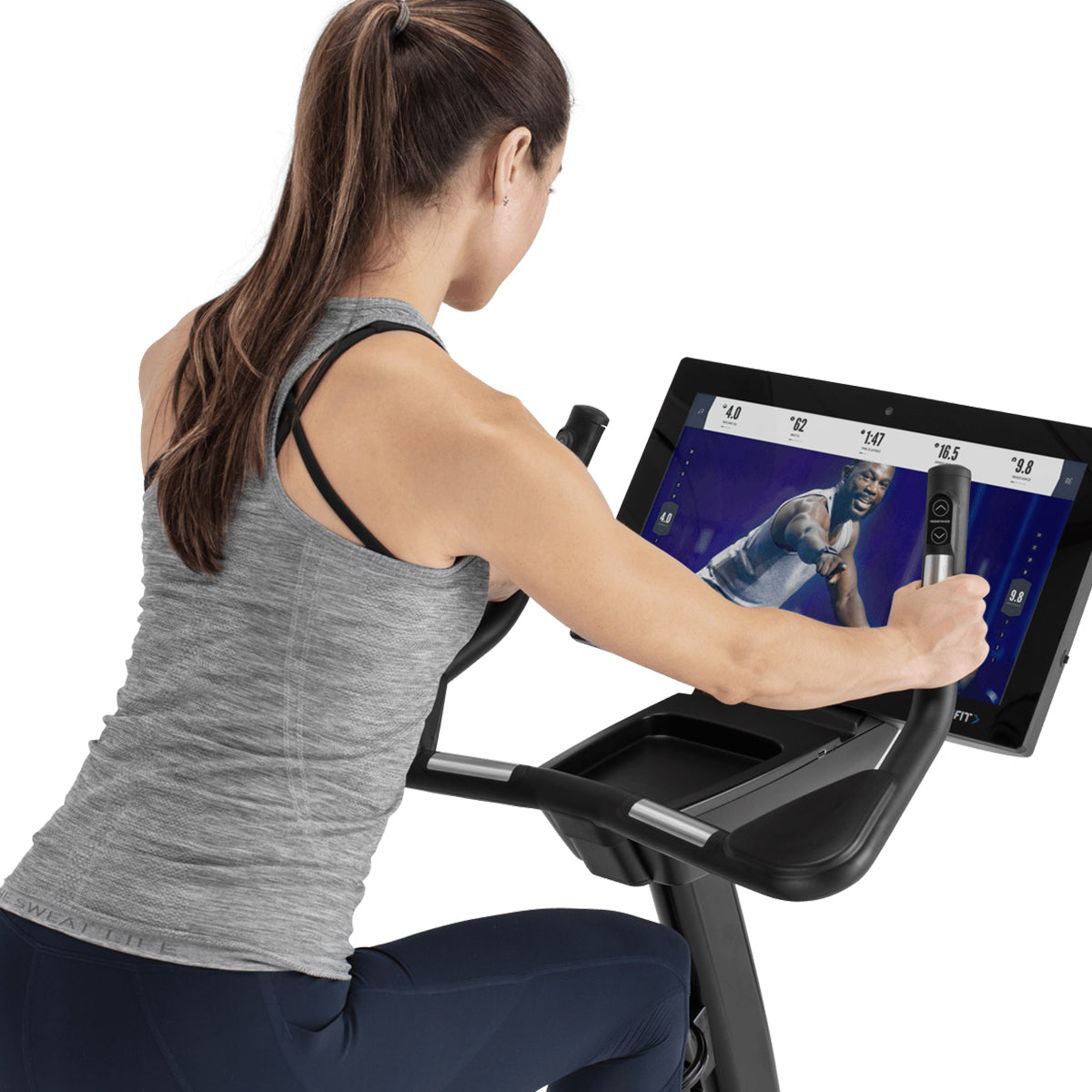 Rider in an iFIT studio class