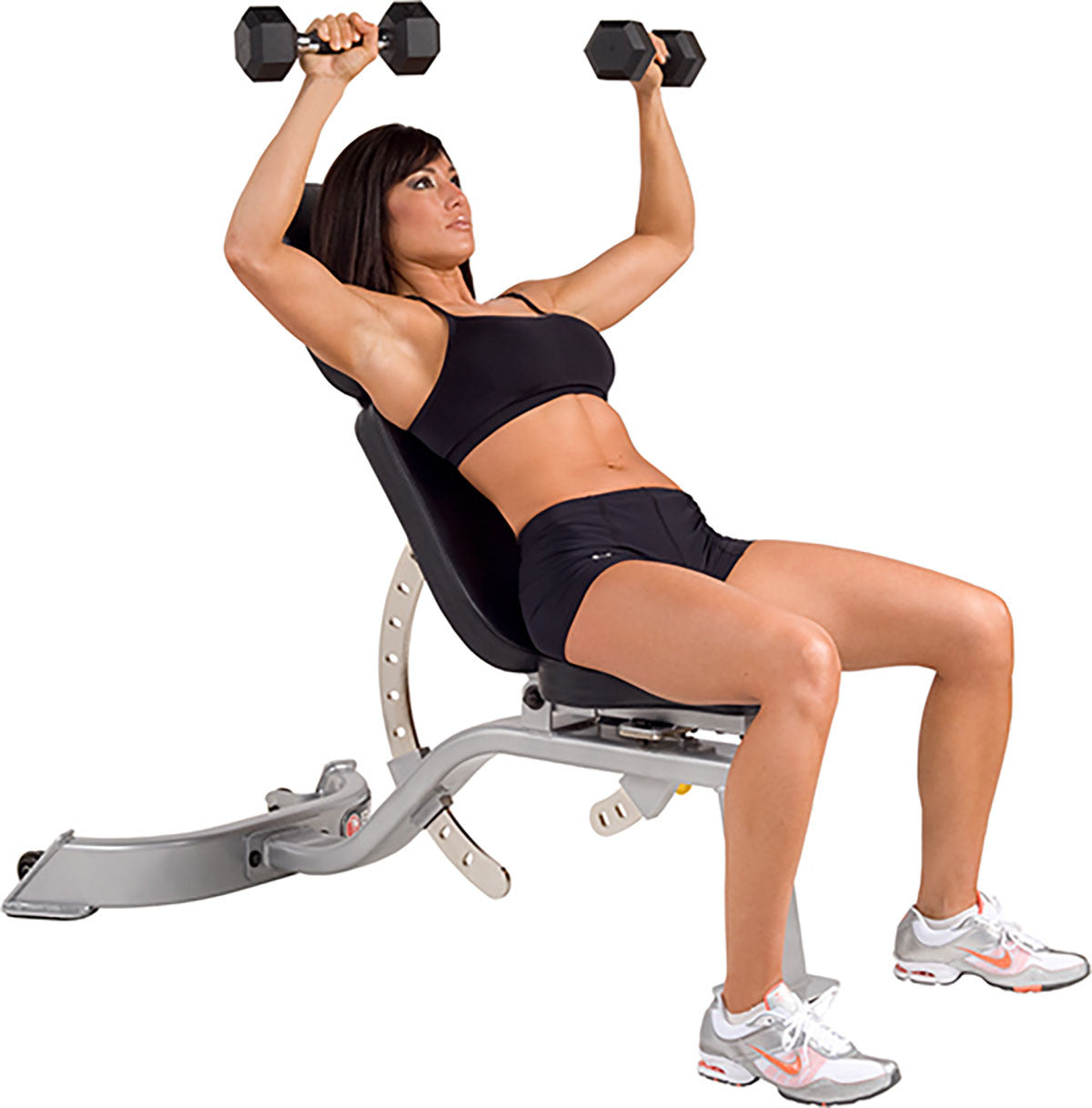 Dumbbell press on the Batca FID Bench