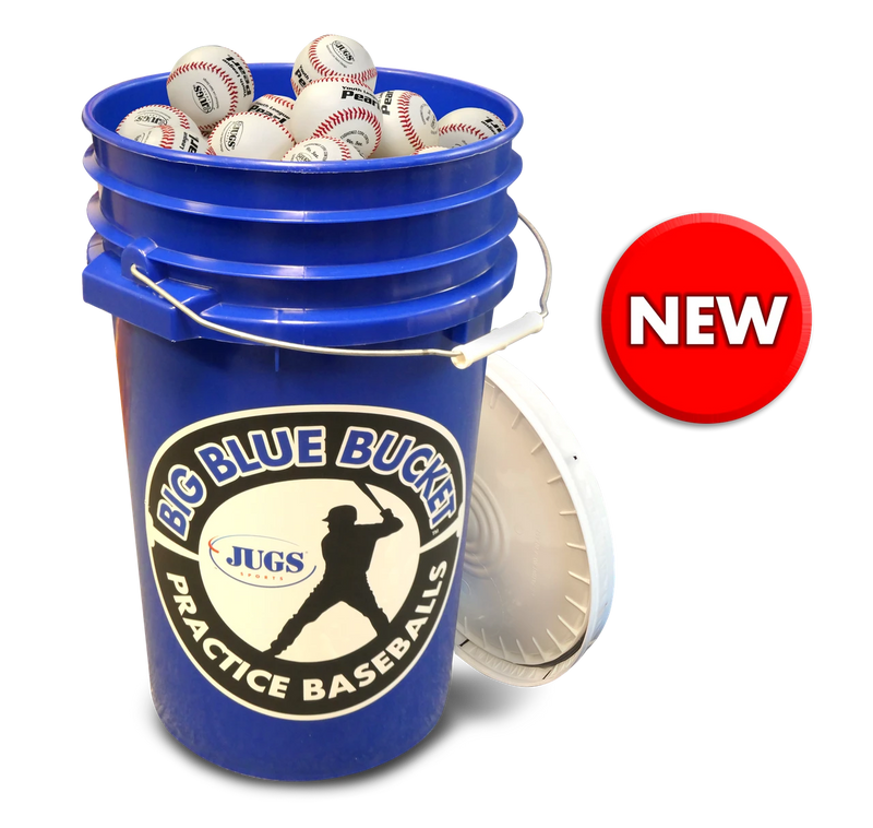 Big Blue Bucket of JUGS Youth League Pearl® Baseballs, 6 Dozen