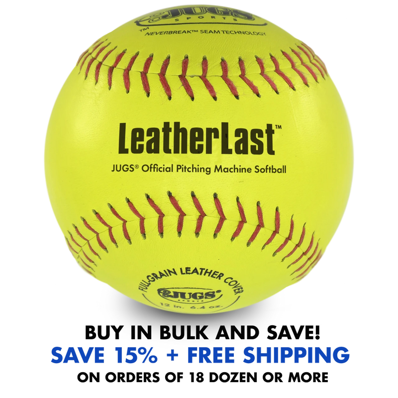 JUGS LeatherLast™ Leather Softballs, 1 Dozen