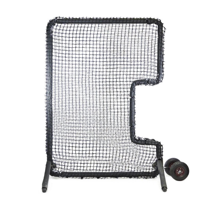 JUGS Protector™ Series C-Shaped Softball Screen, 7'H x 7'W with Wheel Kit
