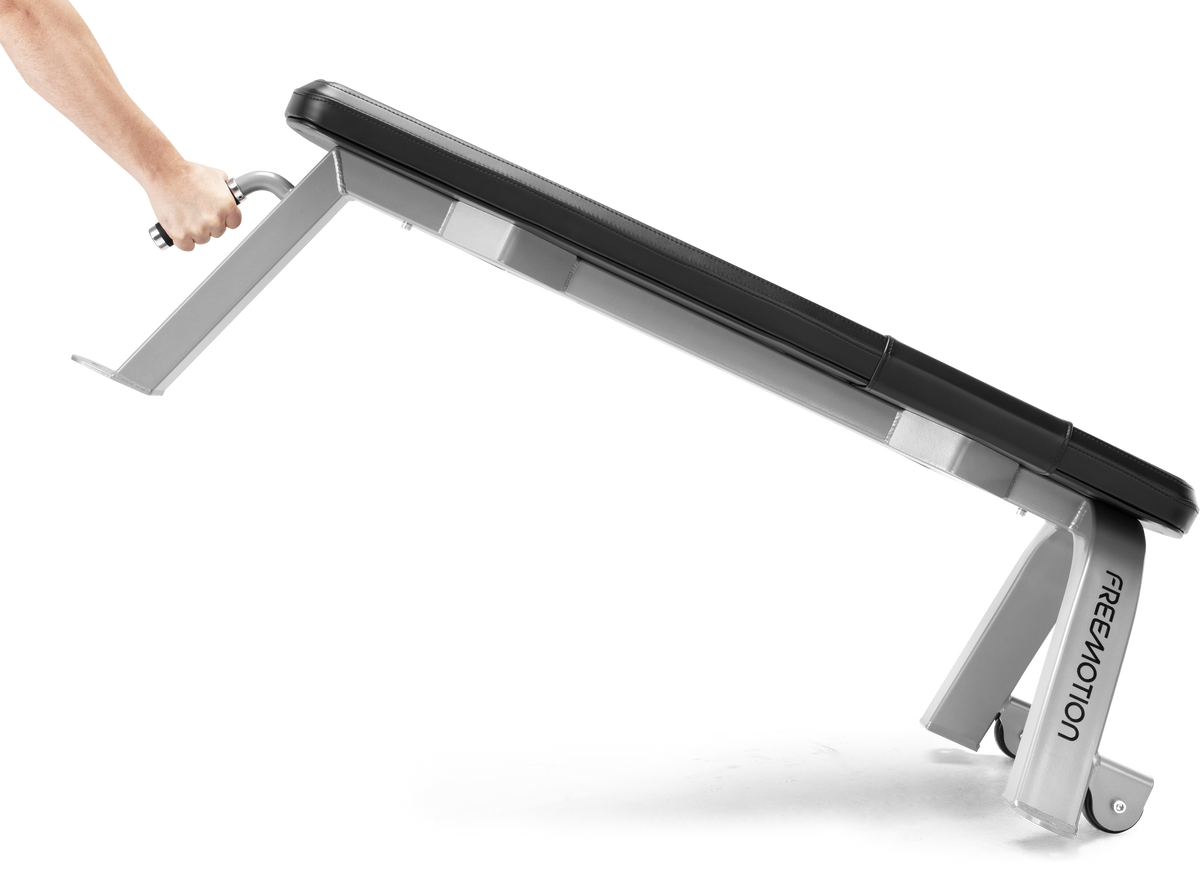 Moving the Flat Bench with its handle