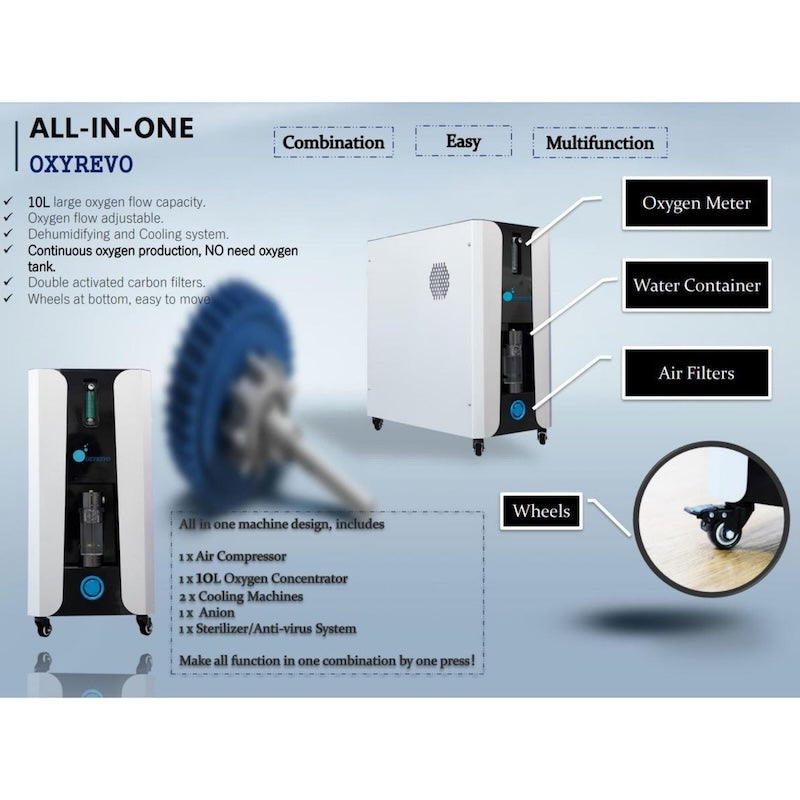 OxyRevo Heal40 1.4 ATA Wheelchair Hyperbaric Chamber