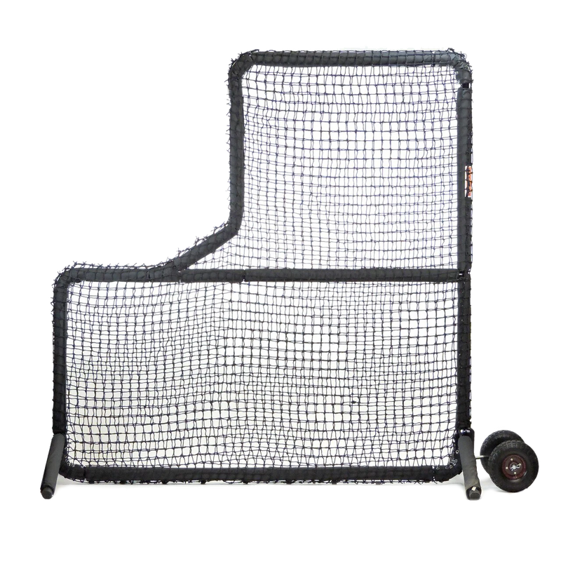 JUGS Protector™ Series L-Shaped Pitcher's Screen, 7'H x 7'W with Wheel Kit