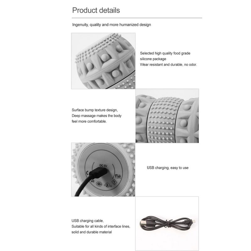 Vibrating Foam Roller | Electric Muscle Recovery Roller for Athletes | Athlete Restore