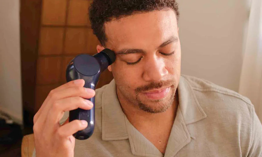 ThermFace Massage: Gentle massage across the forehead