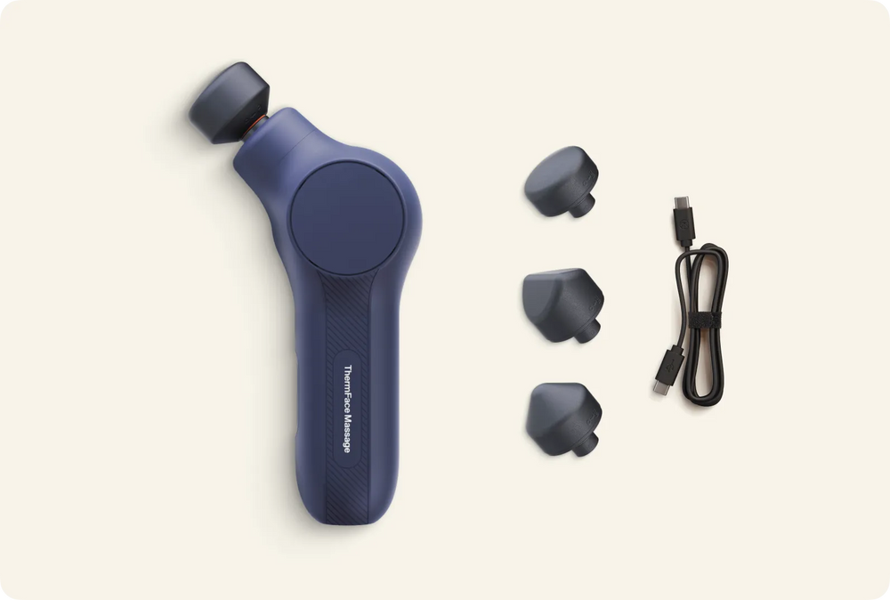 ThermFace Massage with four attachments and USB-C cable