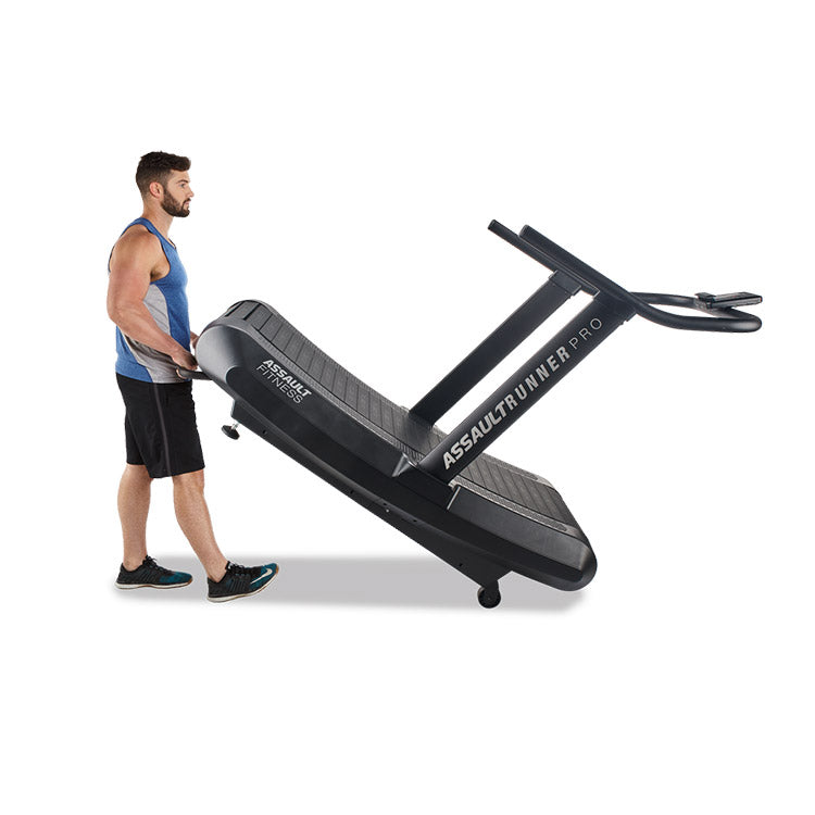 Moving the AssaultRunner Pro on its transport wheels