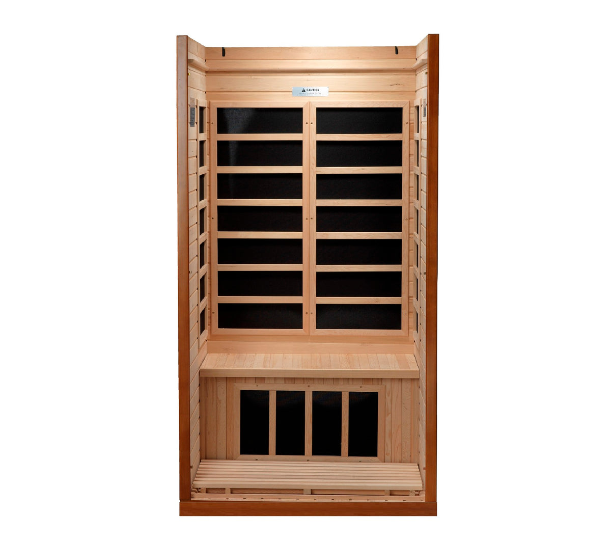 Dynamic Barcelona Elite 1-2-Person Ultra Low EMF FAR Infrared Sauna, interior with heating panels