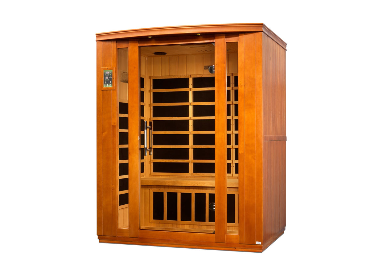 Dynamic Bellagio 3-Person Low EMF FAR Infrared Sauna, side angle view