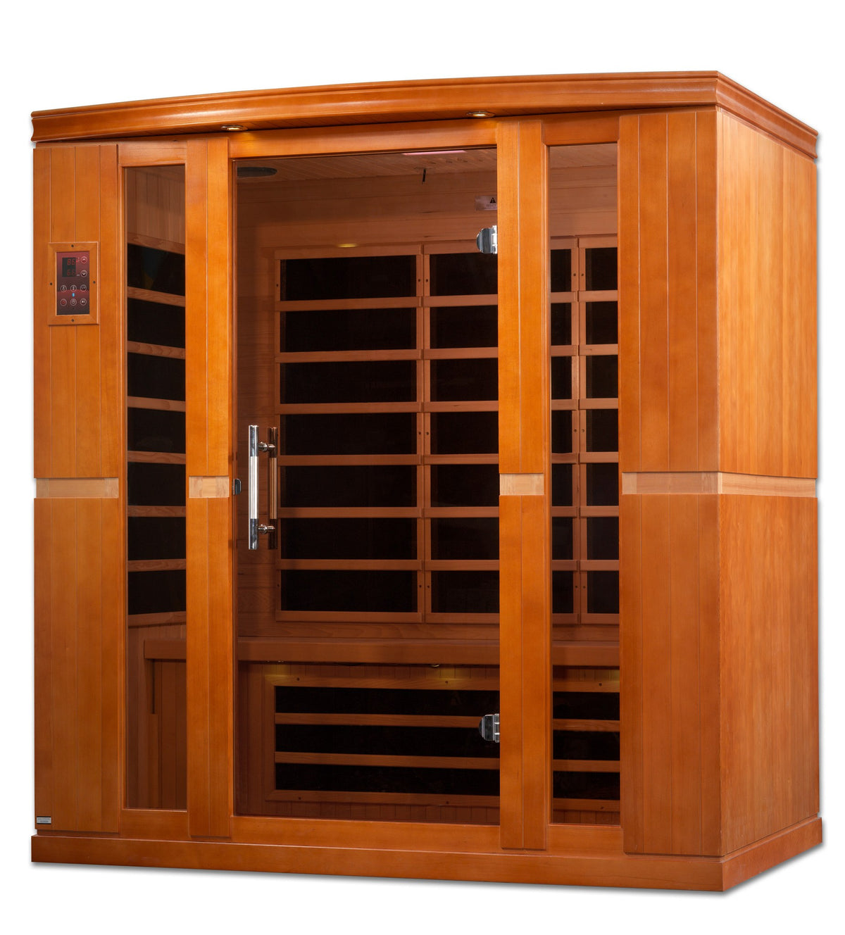Dynamic Bergamo Elite 4-Person Ultra Low EMF FAR Infrared Sauna, front angle view