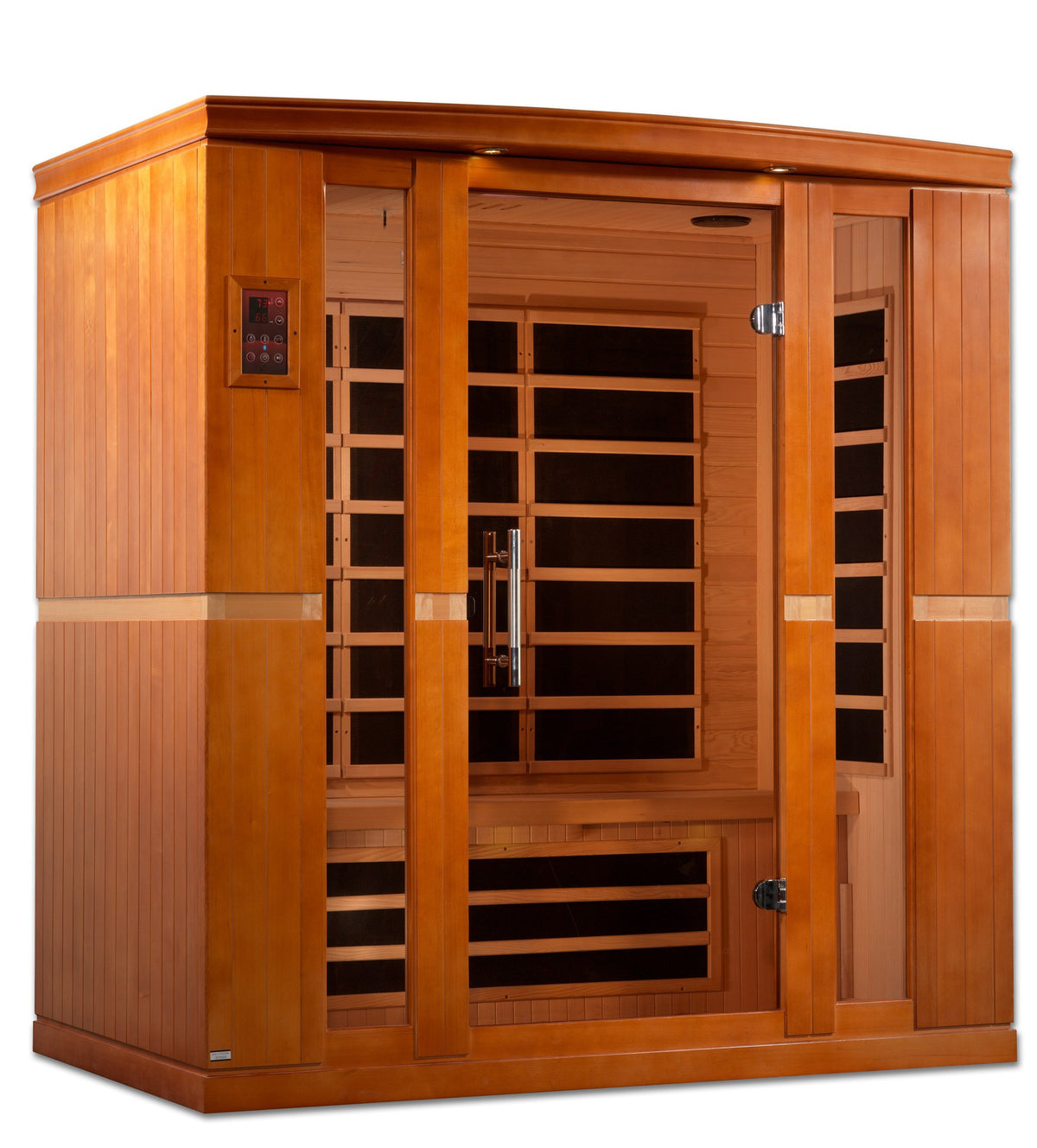 Dynamic Bergamo Elite 4-Person Ultra Low EMF FAR Infrared Sauna, side angle view