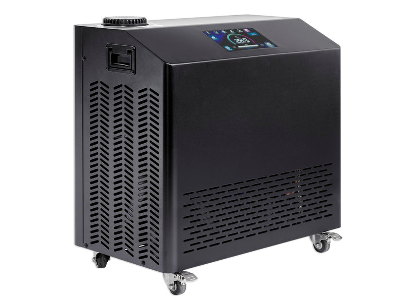 Dynamic Cold Therapy Cold Plunge Chiller, front left view with LCD touch screen